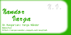 nandor varga business card